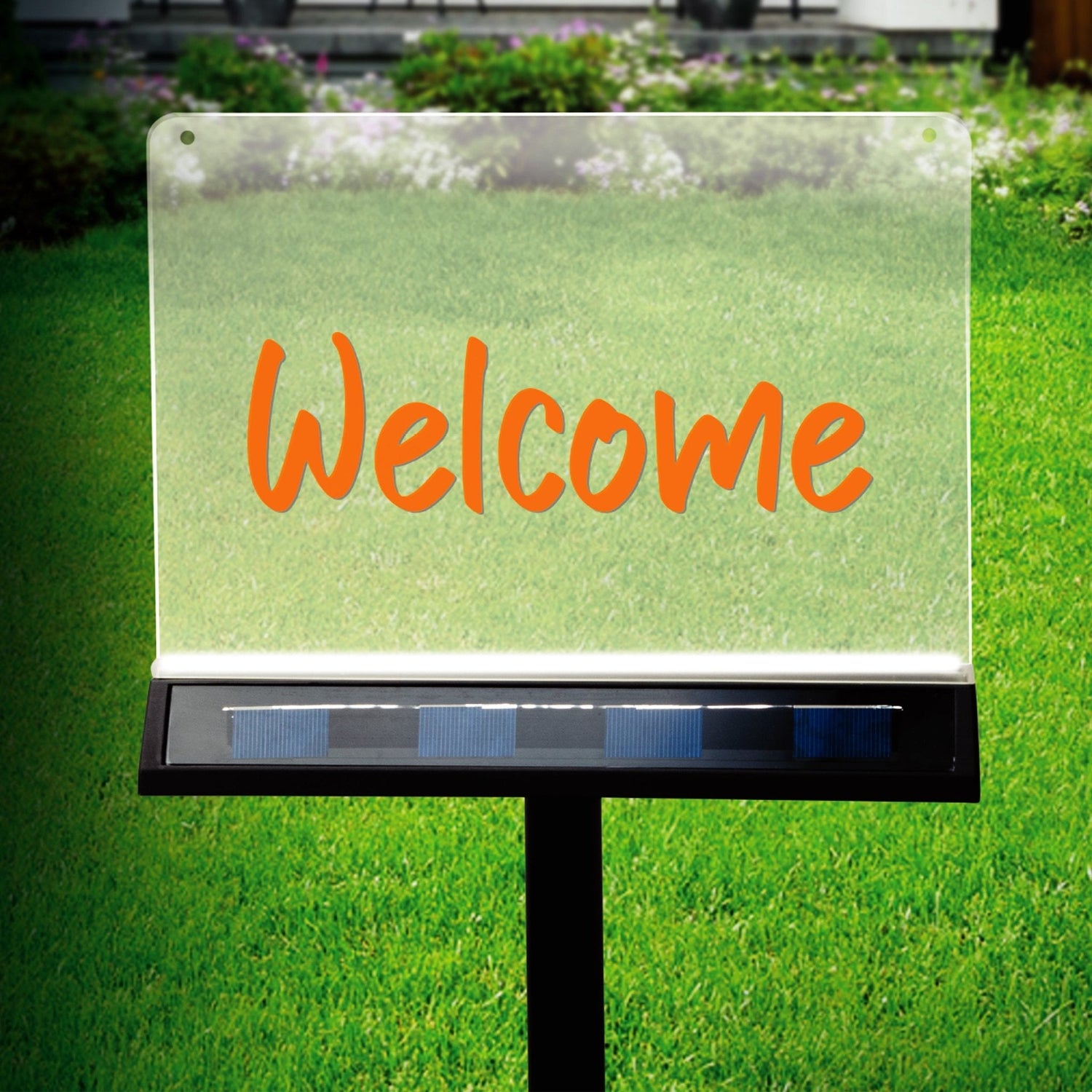 LED's Light Solar LED-Anzeige Schreibtafel Outdoor - Kabellos Solarbetrieben - Inkl. Marker