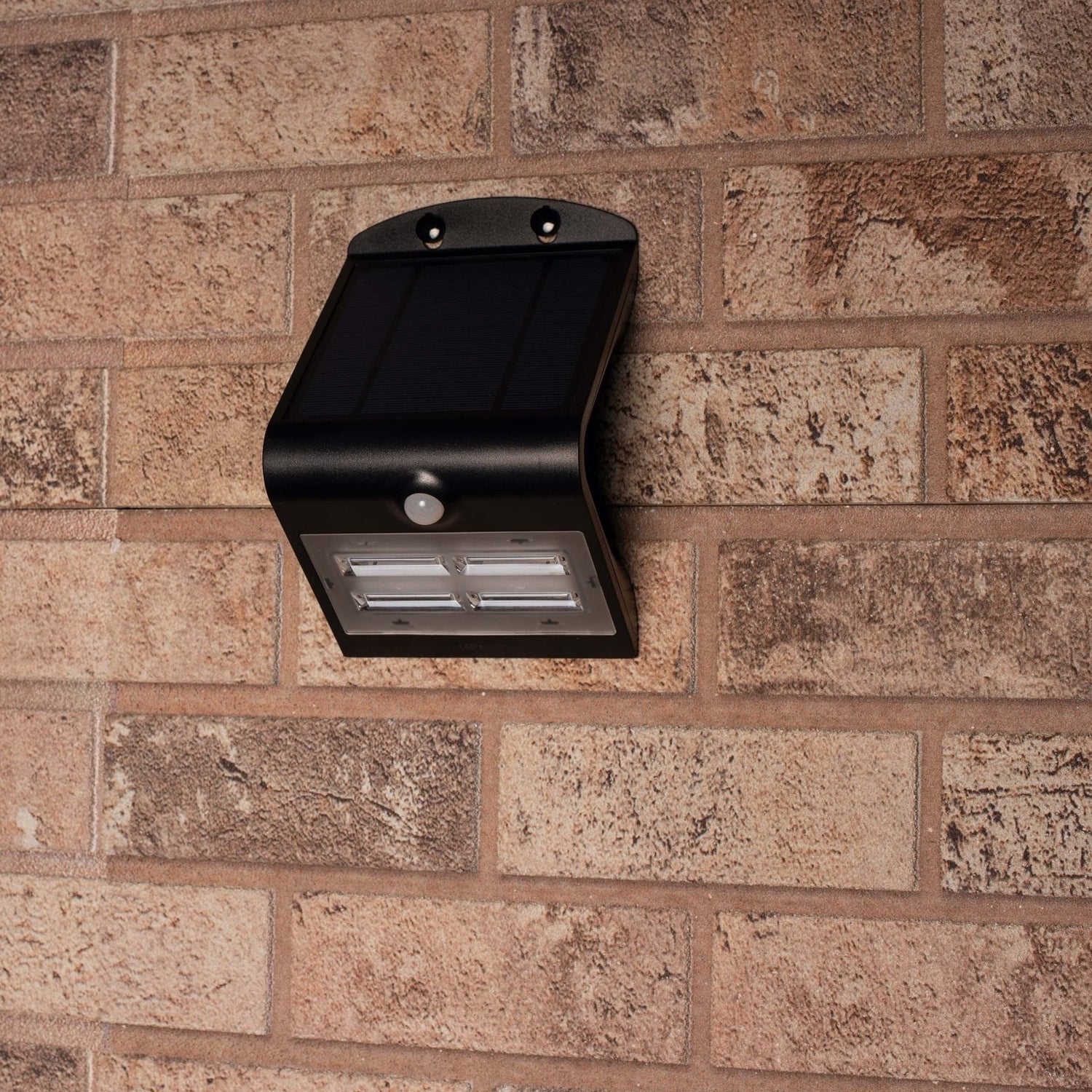 LED's Light Solar LED Außenlampe mit Bewegungsmelder 400 - 3 Leuchtmodi - Automatisches An/Aus - Schwarz