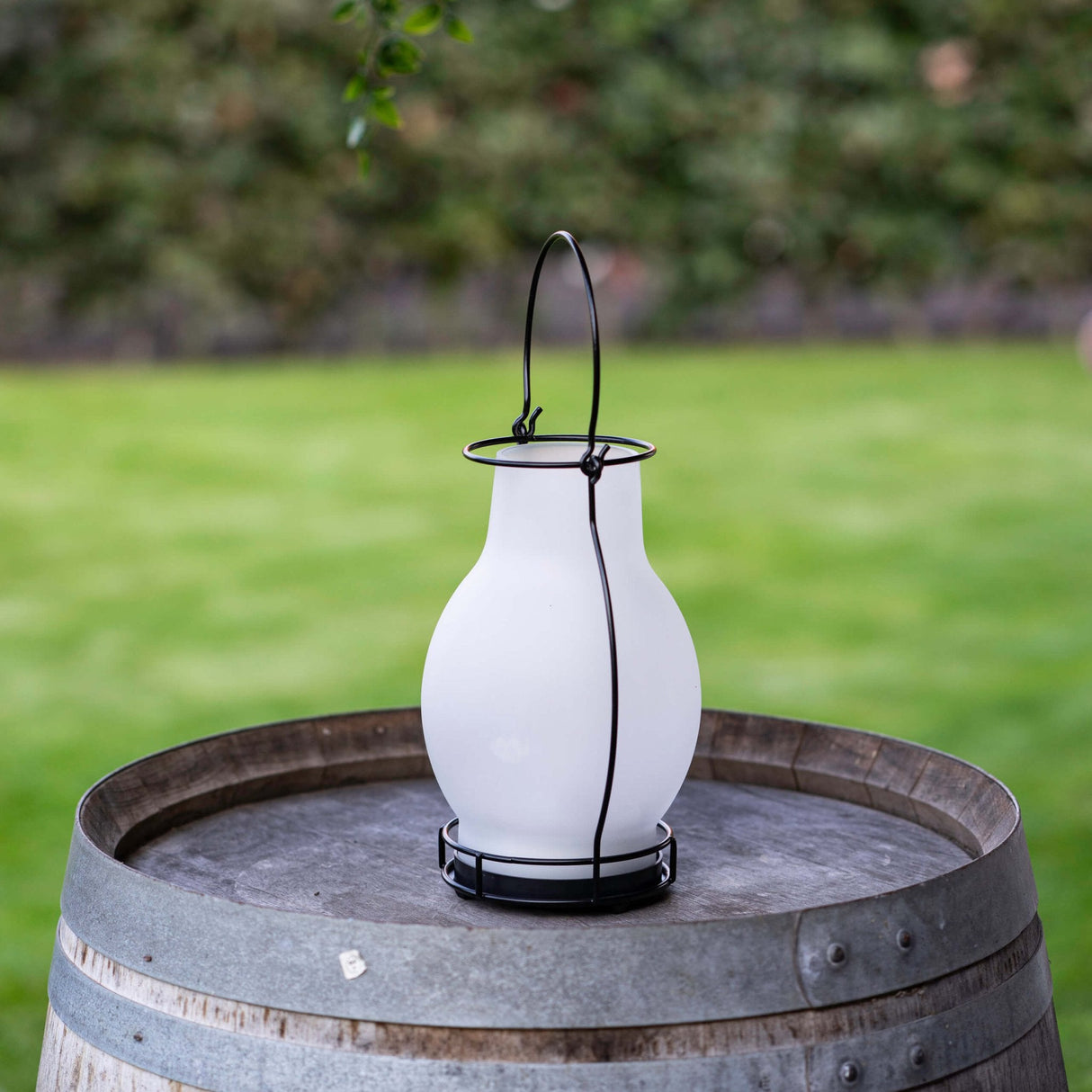 LED Solar oil lamp 3 lumen - Extra warm white 2700K - Sensor - IP44 - 28cm - Glass