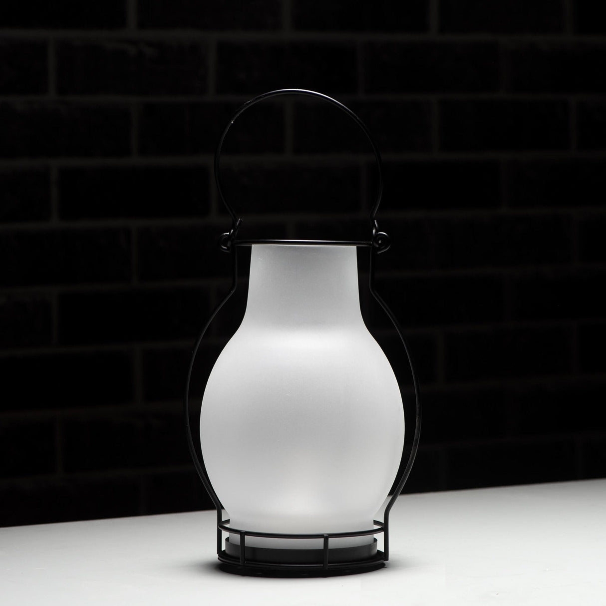 Solar Oil Lamp with Sensor - Automatic On/Off - Wireless - 28 cm