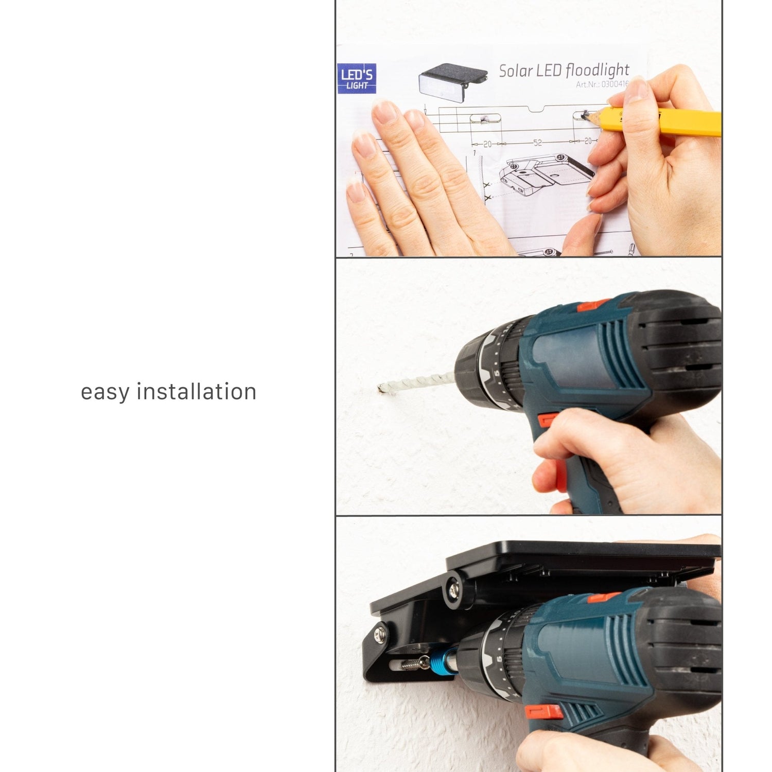 SolarEssence LED-Außenleuchte mit Bewegungsmelder – Wandmontage – 1000 Lumen – IP54 wasserdicht