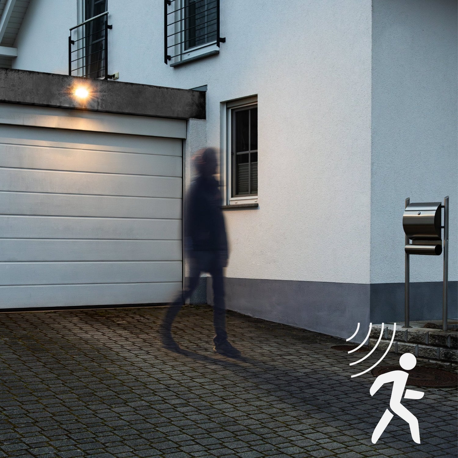 SolarEssence LED-Außenleuchte mit Bewegungsmelder – Wandmontage – 1000 Lumen – IP54 wasserdicht