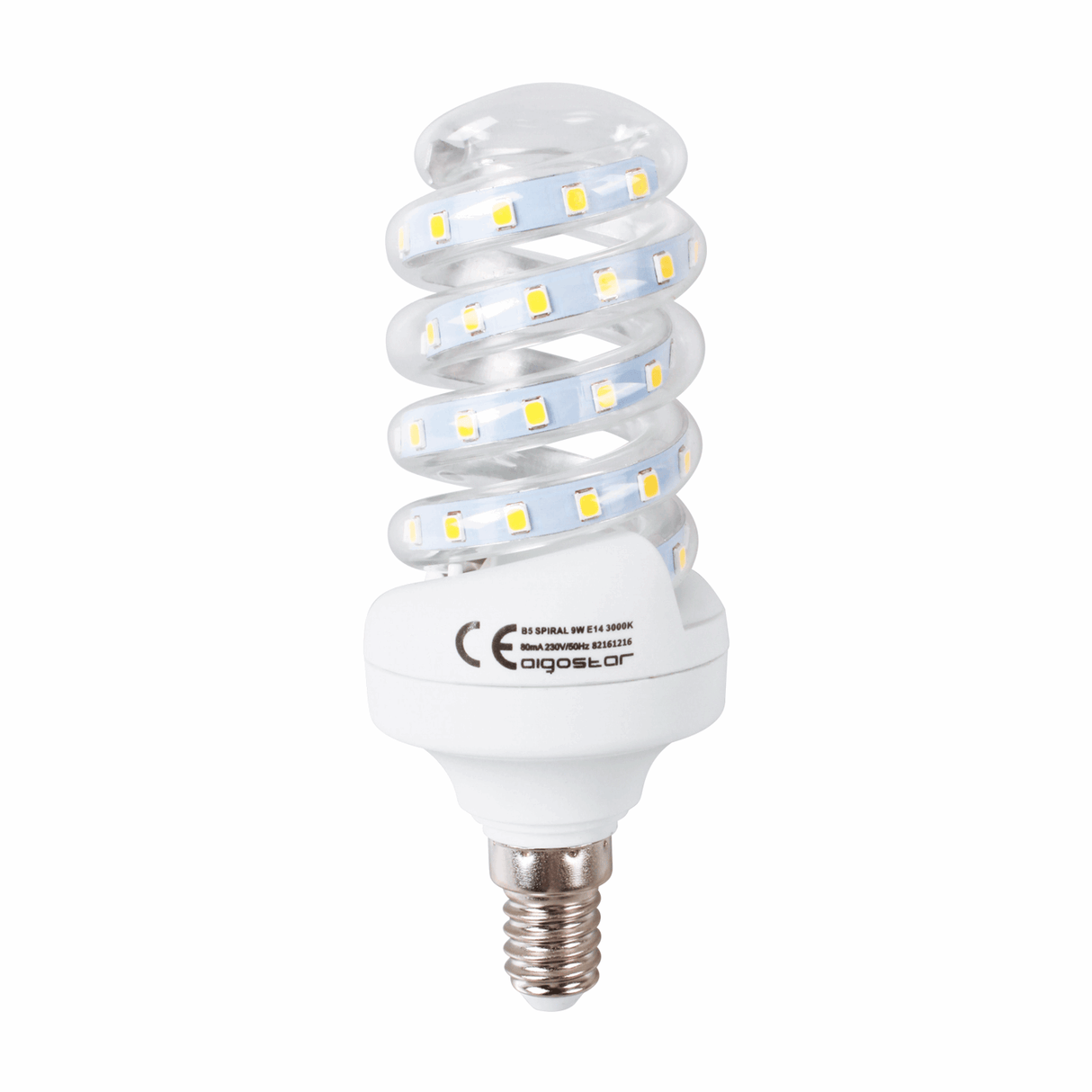 Spaarlamp E14 LED | spiraalvorm | 9W=62W | warmwit 3000K - LEDPLANET.NL