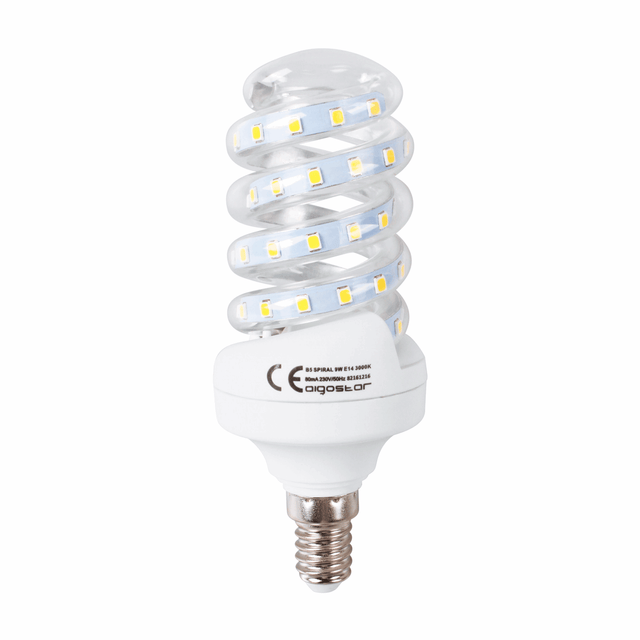 Spaarlamp E14 LED | spiraalvorm | 9W=62W | warmwit 3000K - LEDPLANET.NL