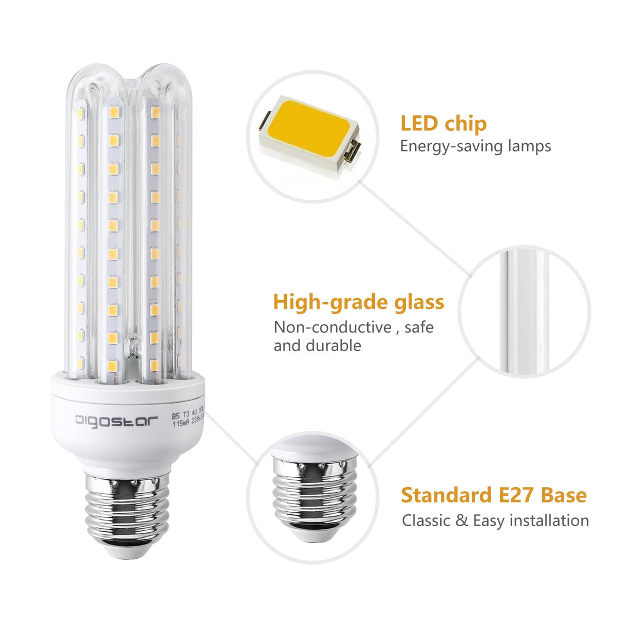 Spaarlamp E27 | LED 15W=120W gloeilamp | warmwit 3000K - LEDPLANET.NL