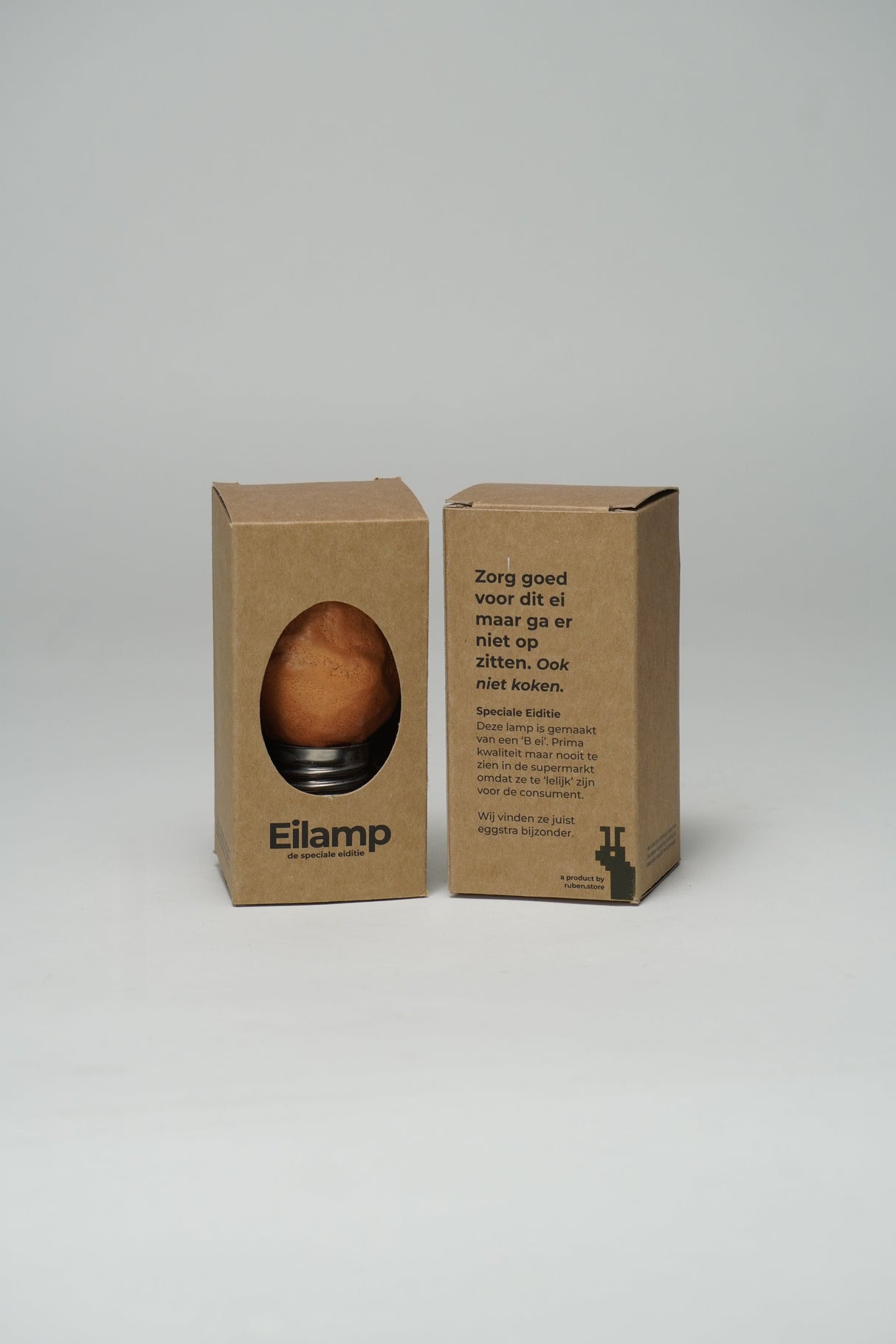 Special edition LED lamp van Egglamp met een unieke vorm en stijlvolle verpakking