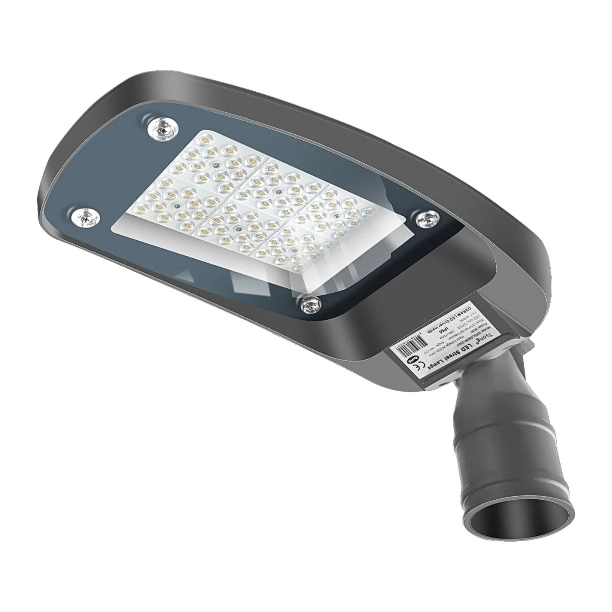 3× 60W straatlamp + 3 mastadapters