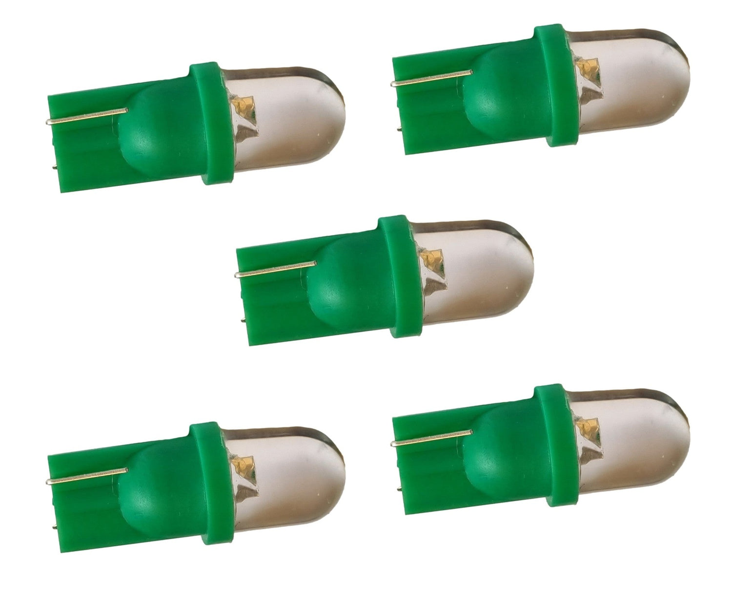 T10 autolamp 5 stuks | dashbordverlichting | groen | LED 12V DC - LEDPLANET.NL