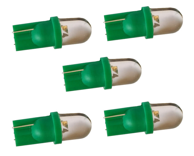 T10 autolamp 5 stuks | dashbordverlichting | groen | LED 12V DC - LEDPLANET.NL