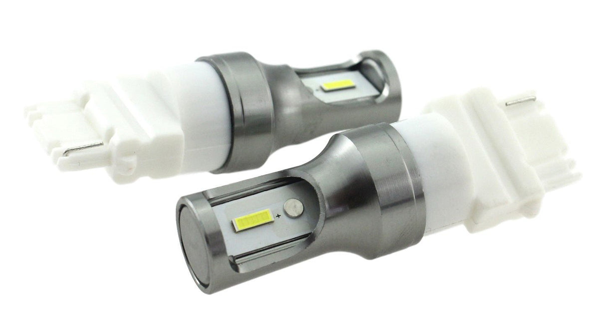 T25 3156 P27W set | autoverlichting LED 2 stuks | 2 - SMD daglichtwit 6000K - 839 Lumen | 12V DC - 9.6 Watt - LEDPLANET.NL