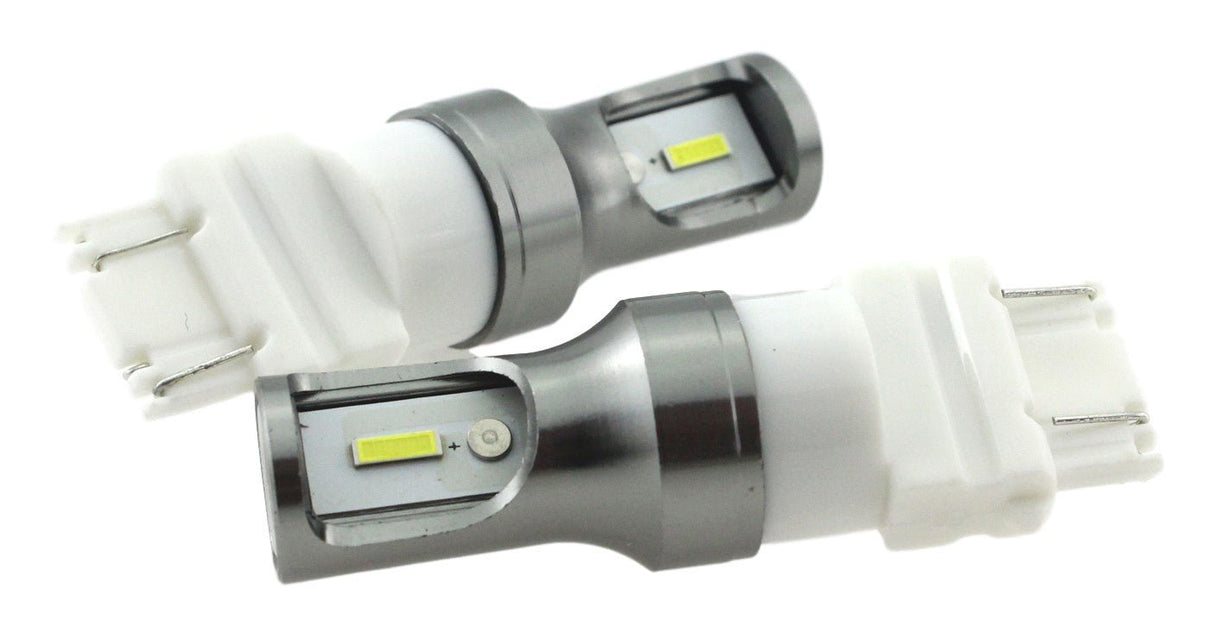 T25 3157 P27W set | autoverlichting LED 2 stuks | 2 - SMD daglichtwit 6000K - 839 Lumen | 12V DC - 9.6 Watt - LEDPLANET.NL