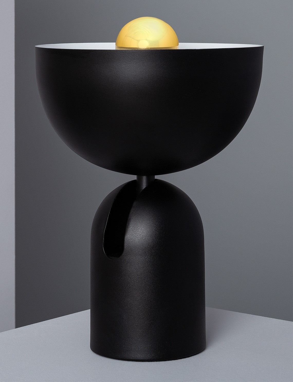 Tafellamp industrieel | modern design | buiten zwart - binnen wit | 23cm x 16cm - LEDPLANET.NL