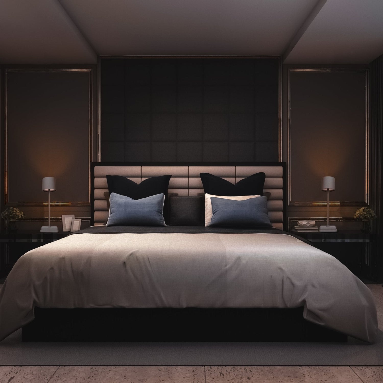 TouchDim wiederaufladbare LED-Tischlampe – Dimmbar durch Berührung – Innen und Außen – Grau