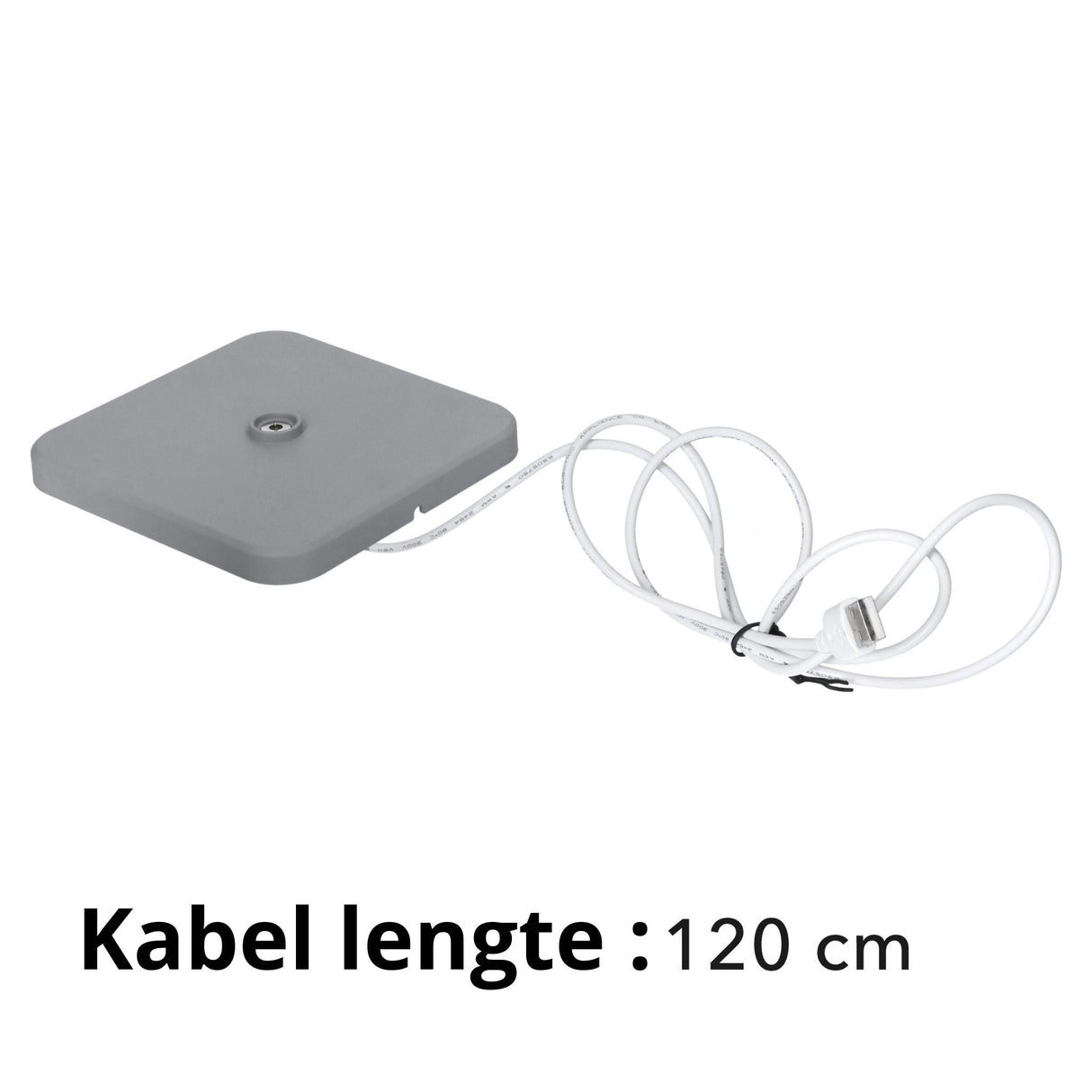 TouchDim wiederaufladbare LED-Tischlampe – Dimmbar durch Berührung – Innen und Außen – Grau