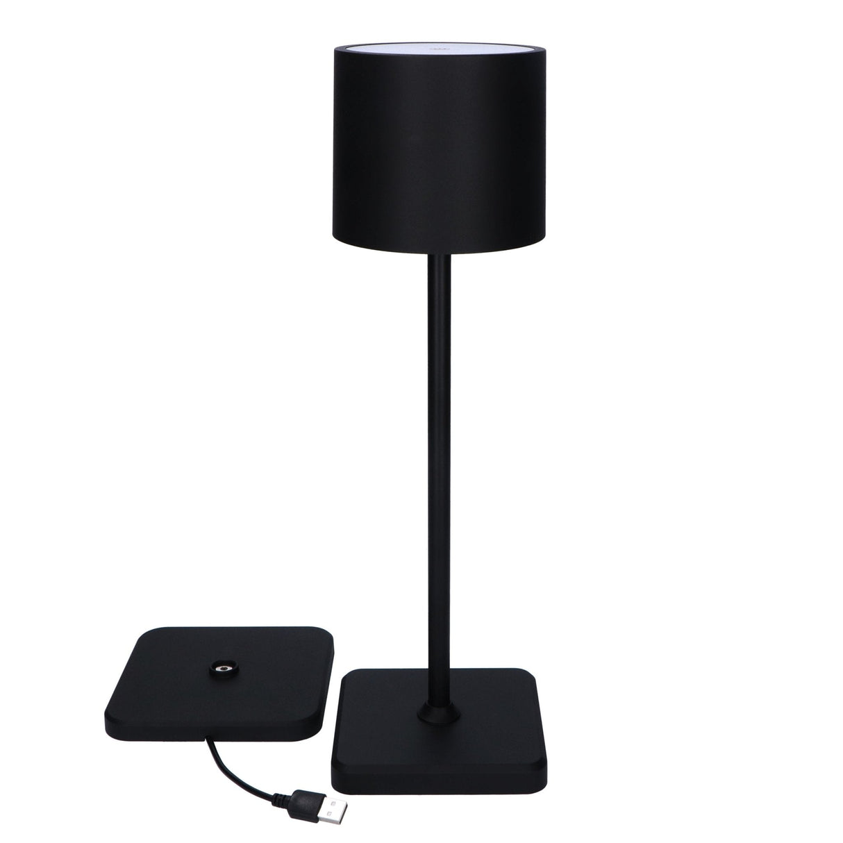 LED Tafellamp 175 lumen - Oplaadbaar - Dimbaar - 3 Lichtkleuren - IP54 - Zwart