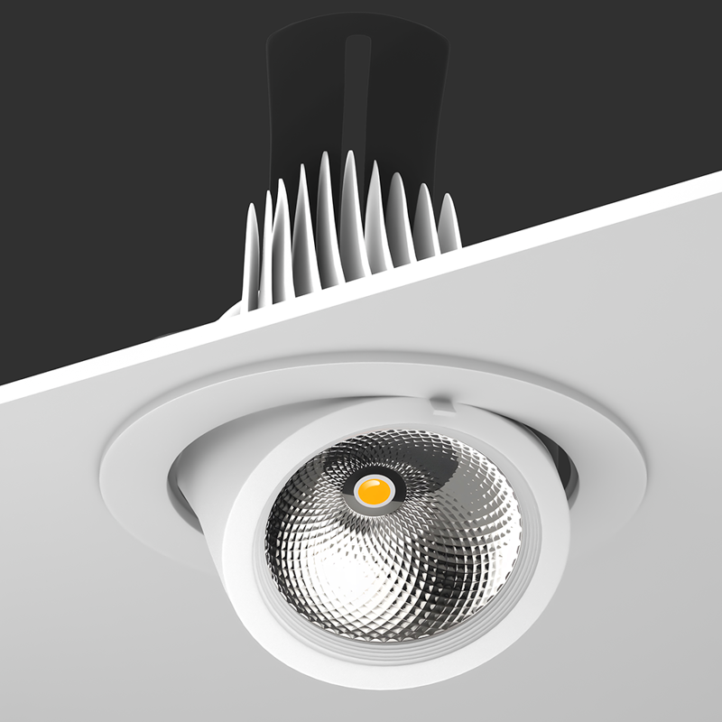 LED inbouwspot kantelbaar ingebouwd in het plafond