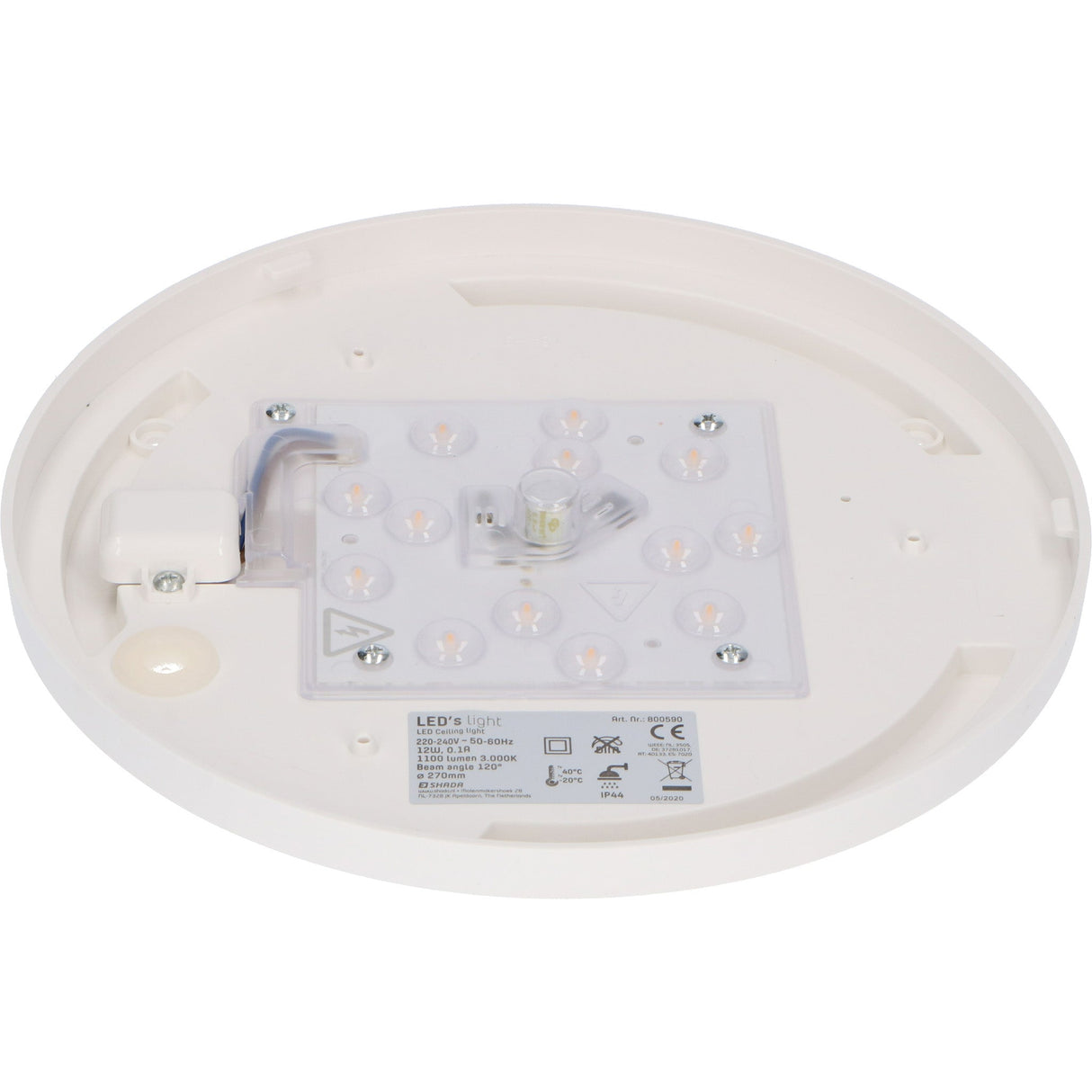 LED's Light Universal Ceiling Lamp 1160 - Ø 27 cm - Warm white (3000K) - Splashproof IP44