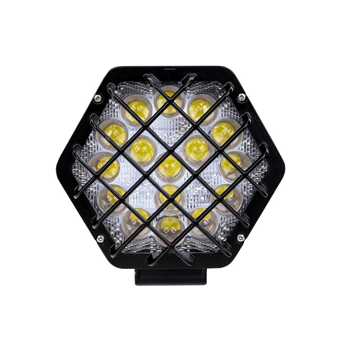 Verstraler LED 48W - werklicht HEX~2300 Lumen - 12V & 24V DC | daglichtwit 6500K | IP67 - LEDPLANET.NL