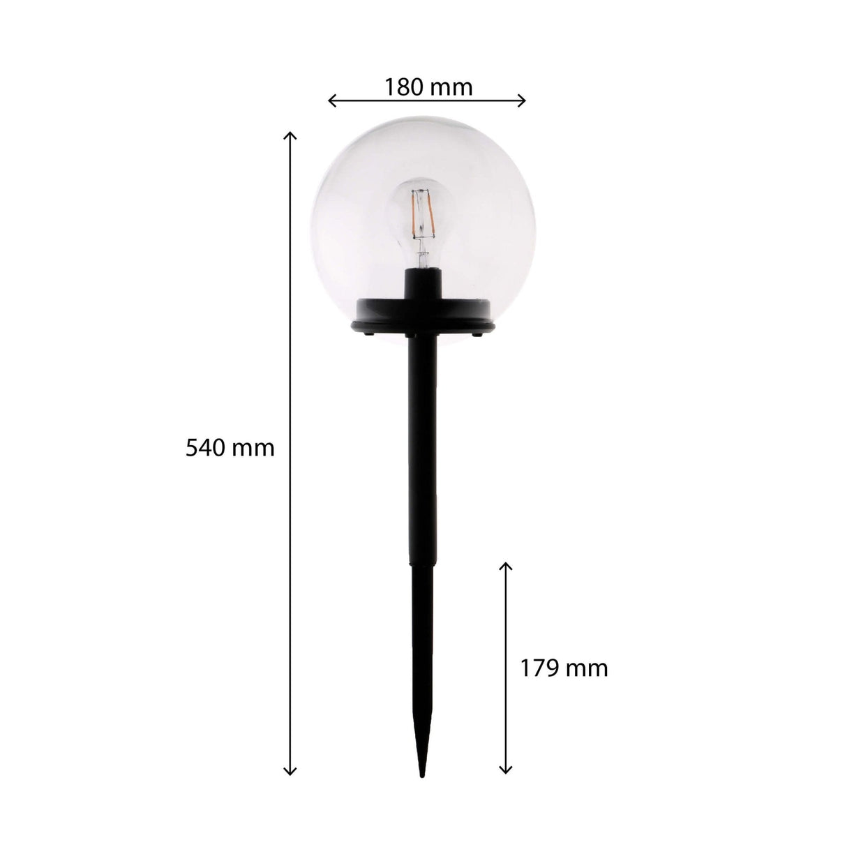 Vintage Solar-Erdspießleuchte mit Sensor - Automatisches Ein-/Ausschalten - Warmweißes Licht - IP44 - 54 cm