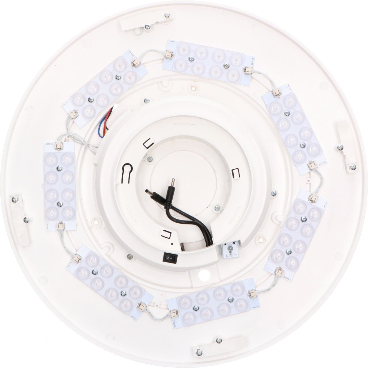 VoiceControl LED Ceiling Light 50 cm with Google Nest & Amazon Echo Dot Holder - Controllable with App