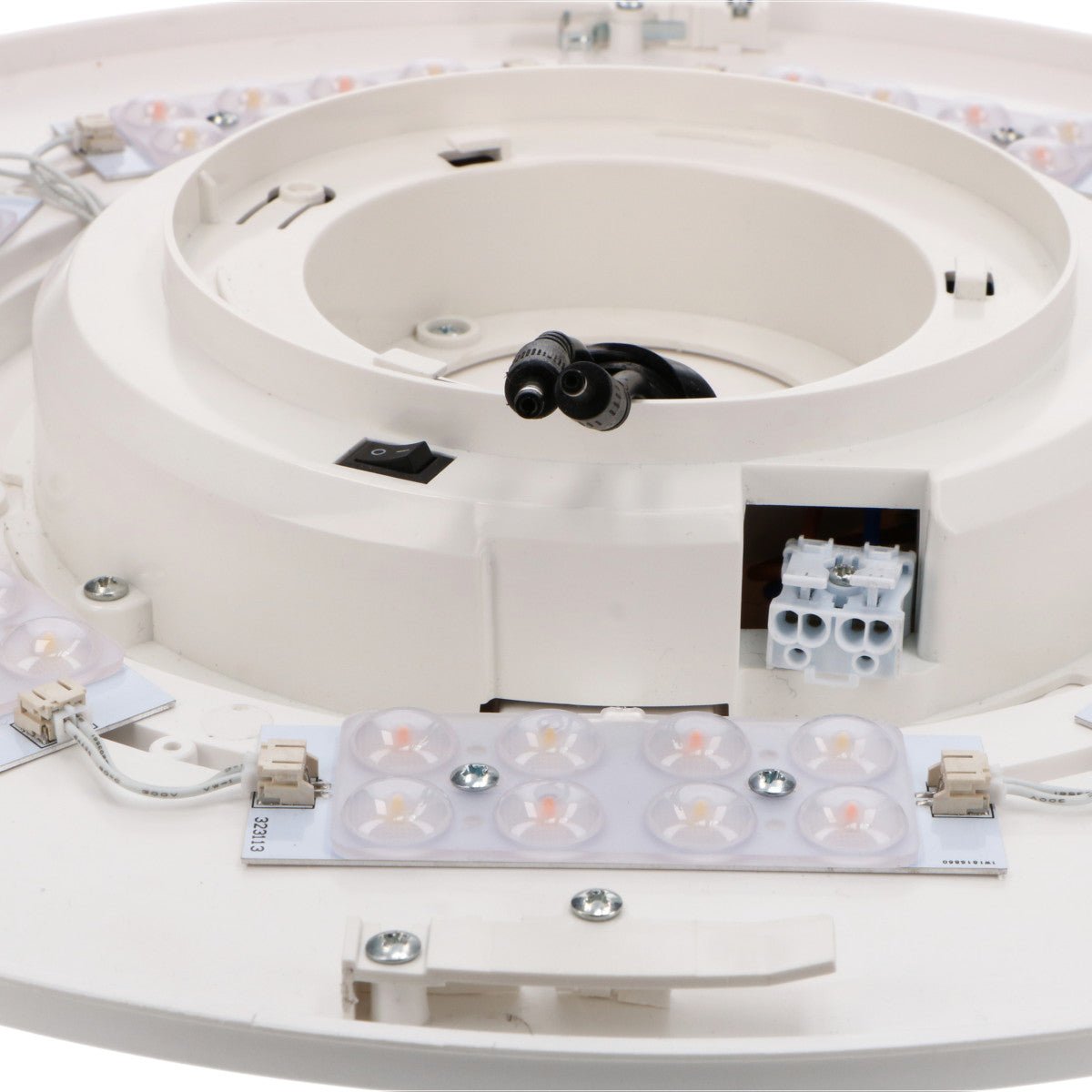 VoiceControl LED Ceiling Light 50 cm with Google Nest & Amazon Echo Dot Holder - Controllable with App