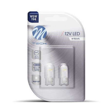W5W autolamp 2 stuks | LED T10 wit - 194 - 0.24 Watt - 6500K - 12V DC - LEDPLANET.NL