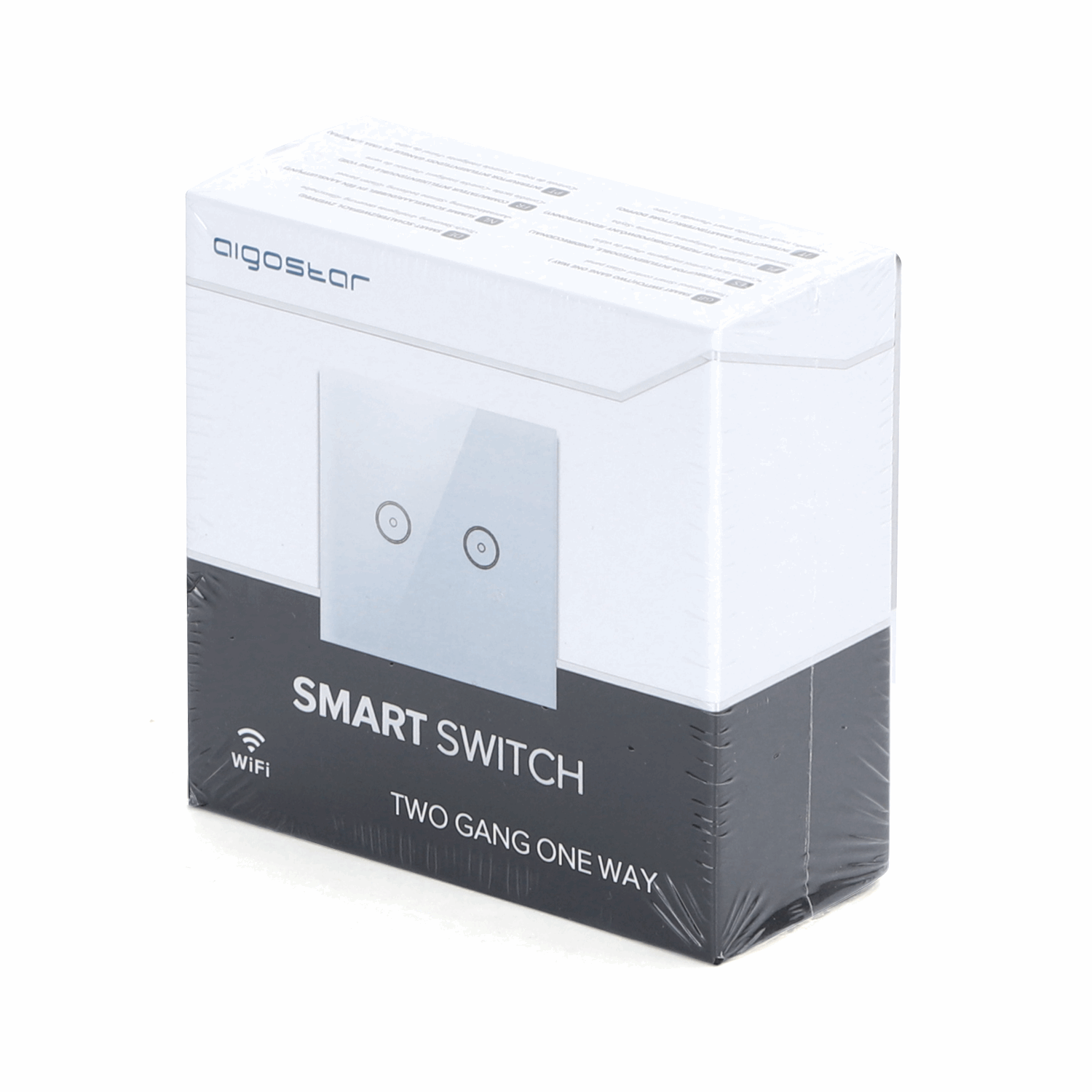 WiFi Smart Switch slimme schakelaar | 2 lichtpunten - inbouw - touch bediening - glas | 230V 10A - LEDPLANET.NL