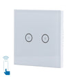 WiFi Smart Switch slimme schakelaar | 2 lichtpunten - inbouw - touch bediening - glas | 230V 10A - LEDPLANET.NL
