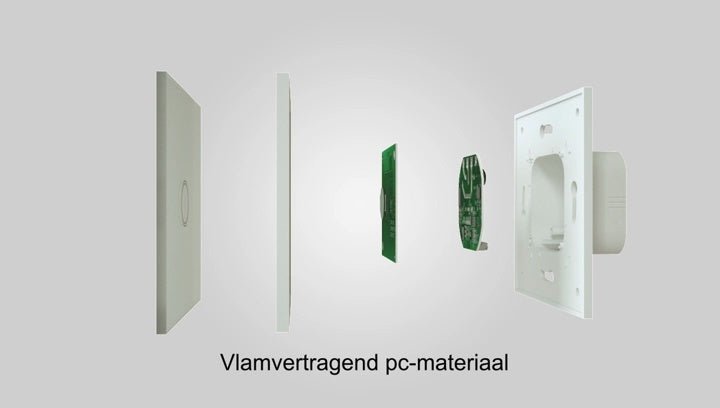 WiFi Smart Switch slimme schakelaar | 2 lichtpunten - inbouw - touch bediening - glas | 230V 10A - LEDPLANET.NL