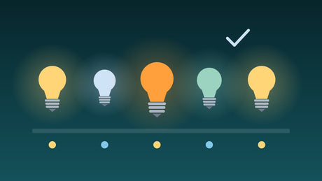 LED lampen in verschillende kleuren op een rij