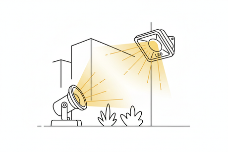 LED schijnwerpers buiten