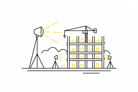 LED verlichting bouwplaats