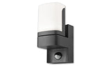 Buitenlamp Veroni zwart RAL 9011 + PIR bewegingssensor | LED 7.5W - 380 Lumen | koelwit 4000K | waterdicht IP54