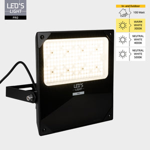 Strahler - 100W 14000lm 3000K/4000K/5000K - Sosen Netzteil - Schwarz - IP66 IK08 Leistung einstellbar