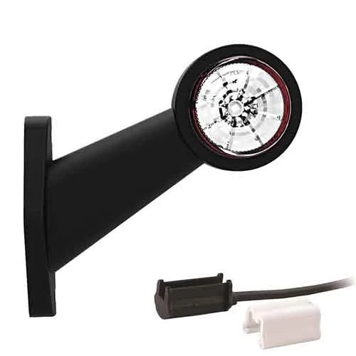 Left | LED position lamp | angled stem | 12-36V | 1.5mm² connector | M10BV-321RW