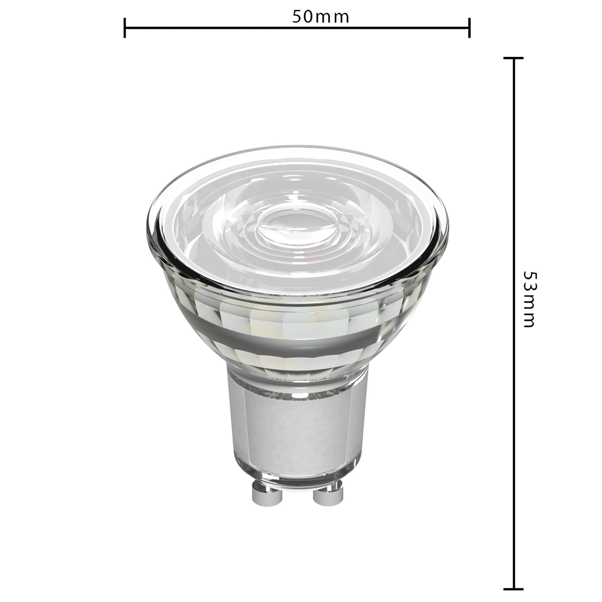 LED Spot GU10 360 lumens - 4W - Warm white 2700K - 36° - MR16 - Clear glass