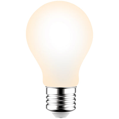 Lampadina LED a filamento E27, 806 lumen - 7 W - Bianco caldo 2700 K - A60 a forma di pera - Vetro opale