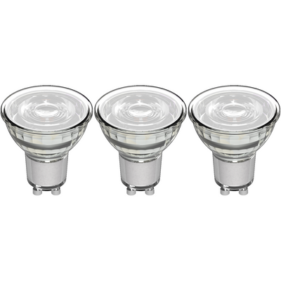 Foco LED GU10 - 345 lúmenes - blanco frío 4000K - 4W, sustituye a 50W - 3 unidades