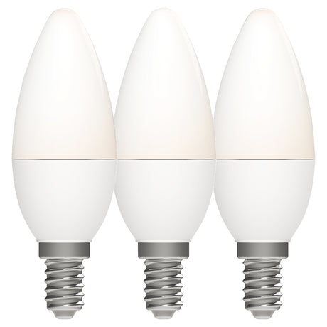 LED lamps with small E14 fitting - Warm white light - 8W/60W - 3PACK