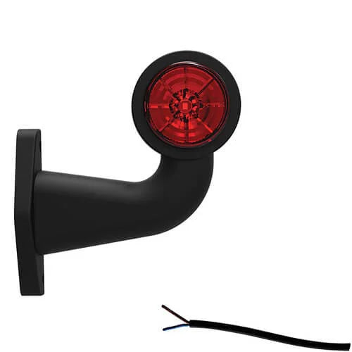 Rechts | LED-Breitenleuchte mit abgewinkeltem Griff | 12-36V | 20cm Kabel | M10BV-402RW