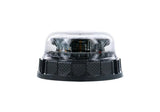 LED R65 rotating beacon, amber/transparent, 12/24V, 3-bolt, rotating | D14756