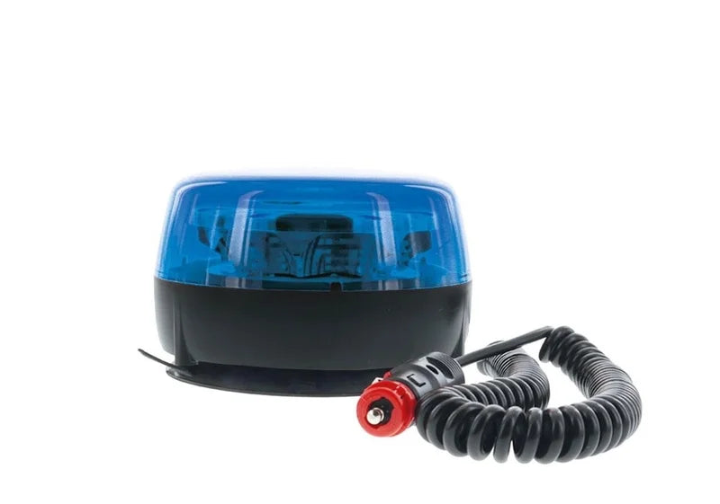 LED R65 Rundumleuchte blau 12/24V Magnetfuß Doppelblitz | 212570