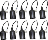 10 x Bewegliche Fassung E27 mit Klemmenblock - Set mit 10 E27-Lampenfassungen max. 60W 