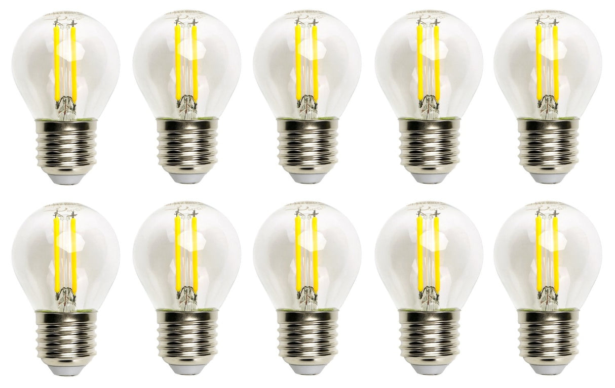 Globe bulb E27 10 pieces | G45 LED 4W=40W incandescent bulb | warm white 2700K