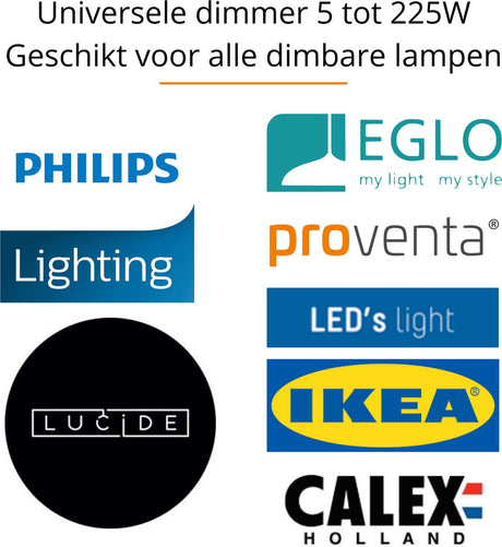 Smart WiFi LED Dimmer - 250W - App Bediening - Fase Afsnijding en Aansnijding - Zwart