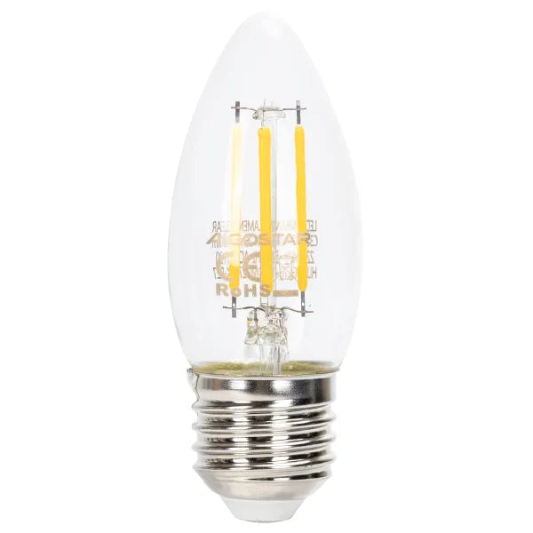 Candle lamp E27 dimmable warm white | C35 LED 4W~400Lm=38W halogen lighting | clear glass - 2700K