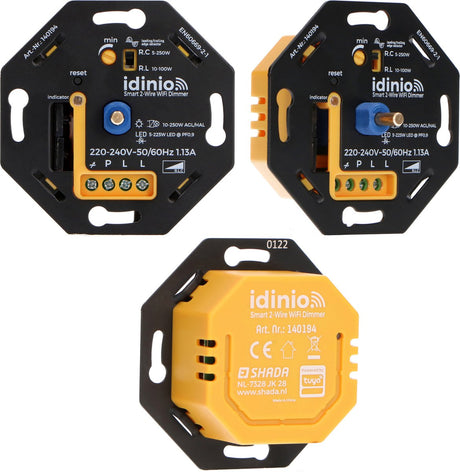 Smart WiFi LED Dimmer - 250W - App Bediening - Fase Afsnijding en Aansnijding - Zwart