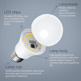 Light bulb E27 5 pieces warm white | LED 12W=100W halogen light | 3000K - 230V