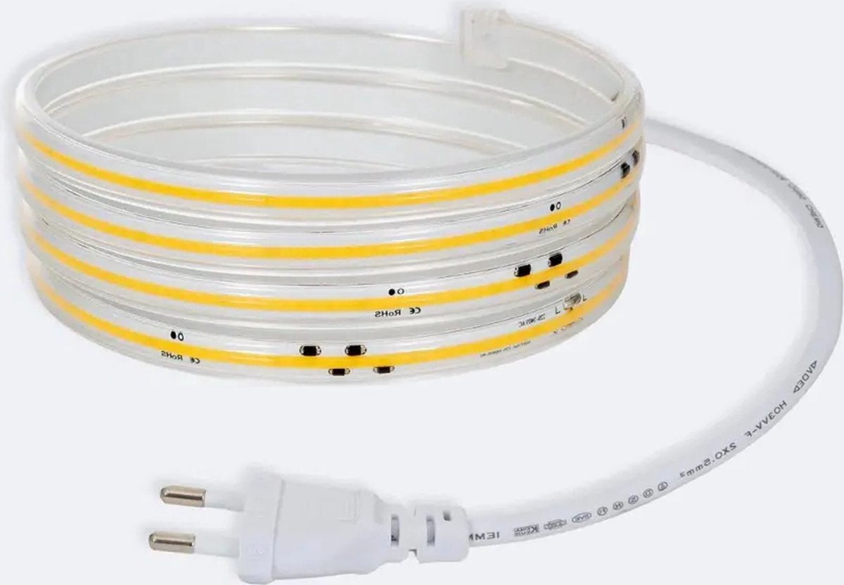 COB LED Lichtslang 230V - Warmwit 3000K - 10W/m - 1000lm/m - IP65 - 5m