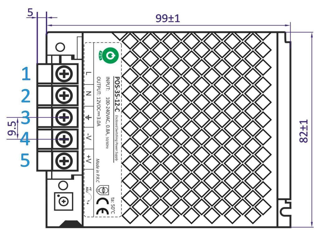 LED-Treiber 12 Volt DC - 3A | 36 Watt | IP20 – drinnen